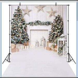 Holiday Backdrop with Christmas Trees